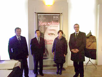Il console giapponese Shigemi Jomori con Giuseppe Sbalchiero e l'assessore Tommaso Ruggeri