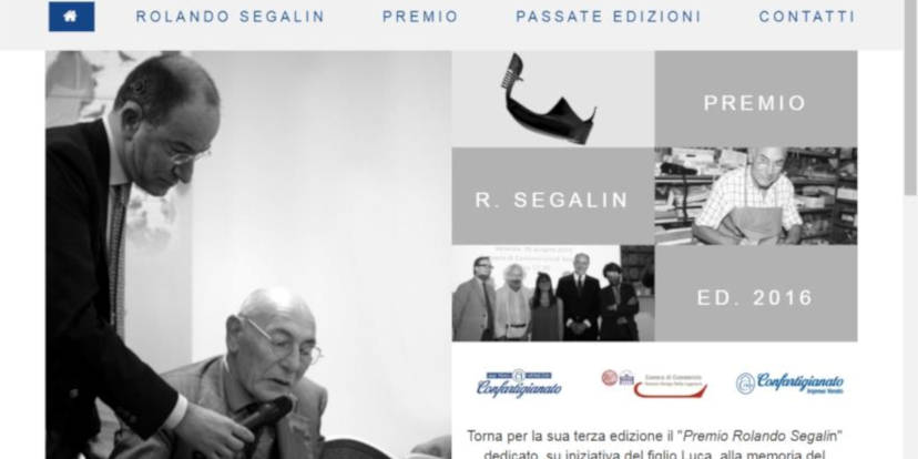 La home page del sito dedicato al premio